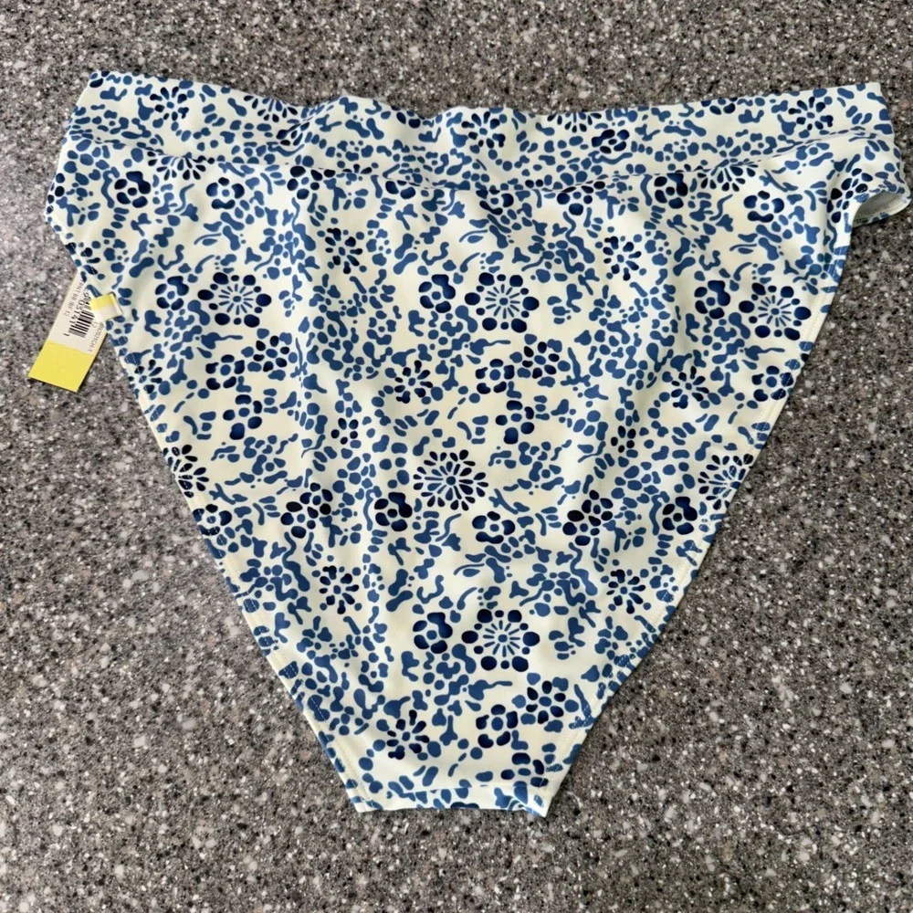 Summersalt Blue White Floral Bikini Bottom‎ Swimwear Size 12 New With Tags Beach